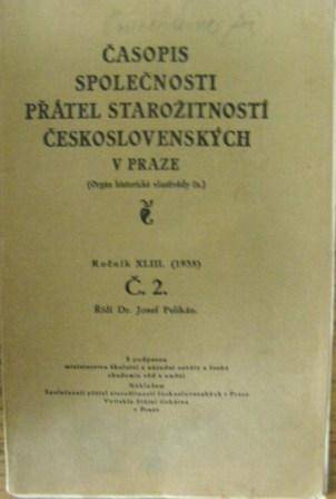 Časopis společnosti přátel starožitností československých v Praze 2/1935