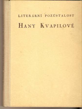 Literární pozůstalost Hany Kvapilové