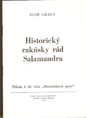 Historický rakúsky rád Salamandra - I. Graus