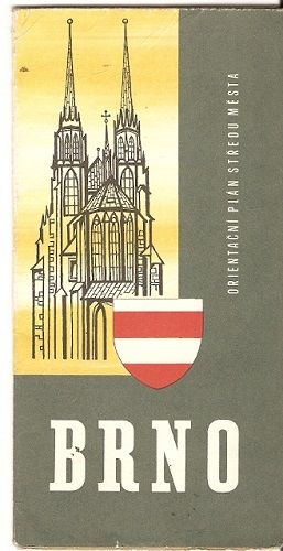 Brno 1967 - plán středu města