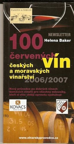 100 červených vín českých a moravských vinařství 2006/2007 - H. Baker
