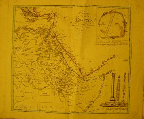 Egypt - stará mapa