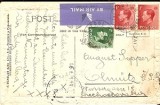 To Dear Father - Přání k narozeninám 1937 - letecká pošta Liverpool - Olomouc