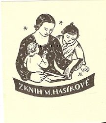 Ex libris Z knih M. Hasíkové - Maminka a děti - Mrkvičková - Hlobilová