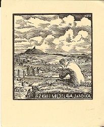 Ex libris Z knih Miloslava Jandíka - A. Doležal (1943)