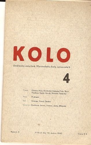 Kolo 4/1940 - moravská umělecka revue