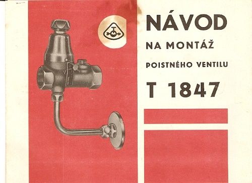 Návod na montáž poistného ventilu T 1847 - armatúrka Myjava