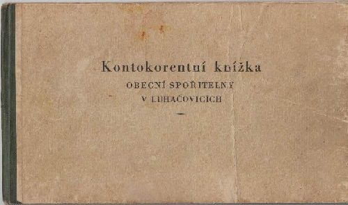 Kontokorentní knížka - Spořitelna města Luhačovice