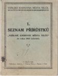 1. seznam přírůstků veřejné knihovny města Telče do roku 1927