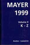 Mayer A - Z 1999 - katalog aukčních výsledků z r. 1999