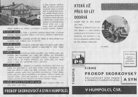 Reklama Prokop Skorkovský a syn - Humpolec - látka