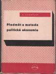 Předmět a metoda politické ekonomie - A. Leonťjev