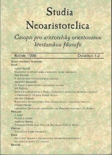 Studia Neoaristotelica 1-2/2004