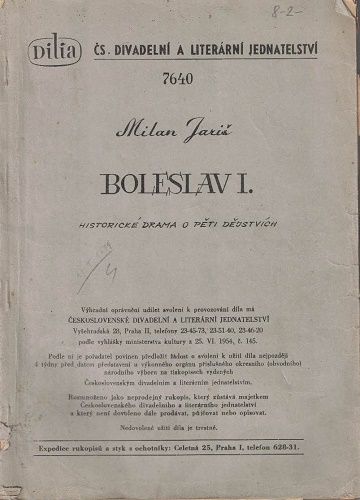 Boleslav I. (divadelní hra) - Milan Jariš