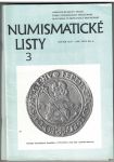 Numismatické listy 1-6/1989 - kompletní ročník