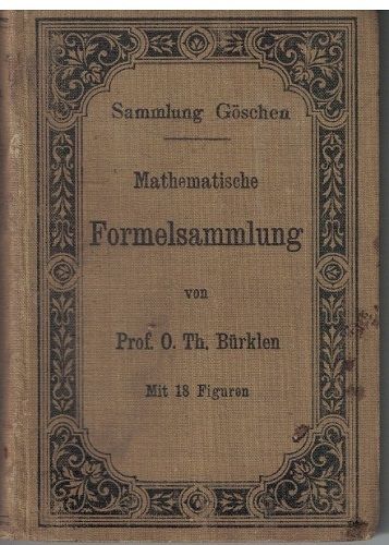 Mathematische Formelsammlung - Th. Bürklen