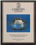 Aukční katalog Christies London 1985 - Decorative Arts from 1880 to the Present Day