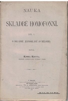 Nauka o skladbě homofonní I. - Karel Knittl