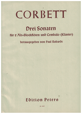 Drei Sonaten (dvě flétny a cembalo) - W. Corbett