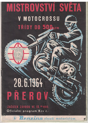 Mistrovství světa v motocrossu třídy do 500 ccm - Přerov 1964 - oficiální program