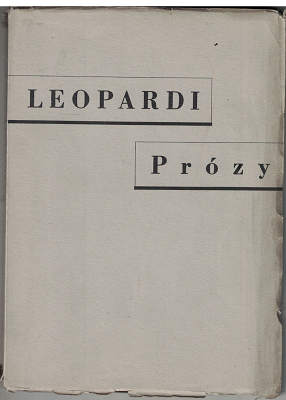 Prózy - Giacomo Leopardi