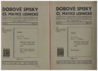 Dobové spisky Čs. Matice lesnické 1-4 - 1935