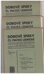 Dobové spisky Čs. matice lesnické 1, 2 a 3 - 1937