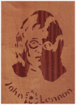 John Lennon - dřevěná deska