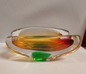 Popelník - barevné hutní sklo
