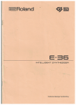 Syntetizér Roland E-36 - návod (německy, anglicky)