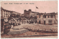 Stará pohlednice Sušak - Hraniční most - Chorvatsko