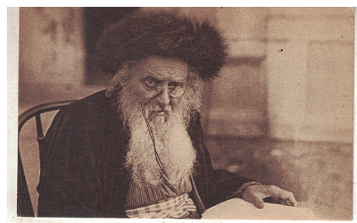 Starý rabín - pohlednice