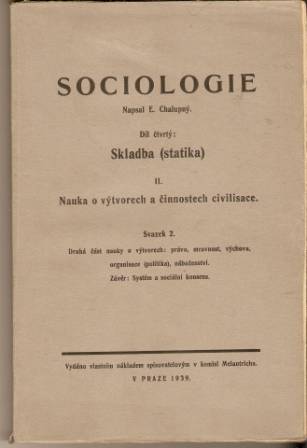 Sociologie - Skladba (statika) - E. Chalupný